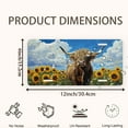 thumbnail image 2 of Highland Cow in Sunflower Field Front License Plate,Metal License Plate,Funny Standard Plates Personalized Novelty Decorative For Men/Women/Boys/Girls Car 6×12 Inch, 2 of 7