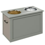 PawHut Raised Dog Bowl, Height Adjustable, Feeding Bowl