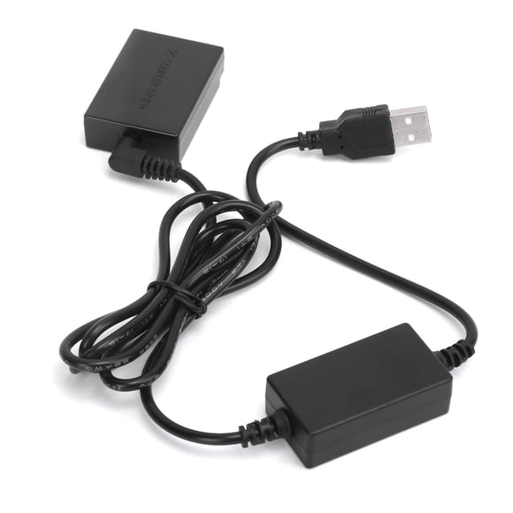 Ecomeon USB Drive Cable DC Coupler,LP‑E17 Dummy Battery With USB Cable,5‑5.5V USB Drive Cable Mobile Power Supply DC Coupler LP‑E17 Dummy Battery For M3 / M5 / M6
