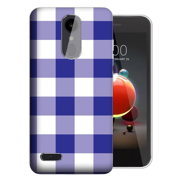MUNDAZE LG Stylo 5 Blue Plaid Design Phone Case Cover