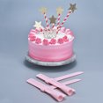 thumbnail image 2 of Pink Plastic Adjustable Fondant Cake Scraper Icing Piping Cream Spatula Edges Smoother Baking Tool, 2 of 7