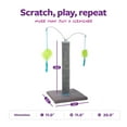thumbnail image 4 of SmartyKat Scratch 'N Spin Cat Toy, Carpet Scratching Post, Interactive Spinning Wand, Multicolored, 4 of 9