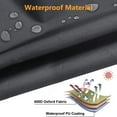 thumbnail image 2 of Waterproof Windproof Snow Blower Cover, AYAMAYA Snowblower Covers Heavy Duty 600D Oxford, Anti-UV Universal Snow Thrower Protector for Most Yard Machine (Black&Gray), 2 of 6