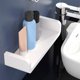 thumbnail image 3 of Estantes de baño de plástico blanco para montaje en pared, ventosa en forma de U, estantes de pared flotantes, suministros de ducha (centro), 3 of 5