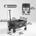 thumbnail image 3 of Outsunny Collapsible Folding Wagon Cart, Utility Garden Cart, Grey, 3 of 10