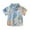 Blue, variant on Kiijoy Little Boys Hawaii Tropical Shirts Short Sleeve Button-Up Beach Holiday Shirt Tops
