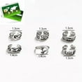 thumbnail image 3 of GKNET 6PCS Fashion Jewelery Adjustable Foot Ring Metal Open Ring Women Accessories-Silver D, 3 of 9