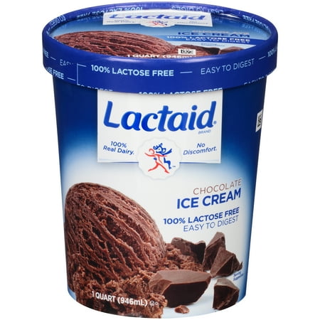 Lactaid 100% Lactose-Free Chocolate Ice Cream 1 qt. Tub - Walmart.com