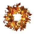 thumbnail image 2 of Fall Wreaths for Front Door Outside Thanksgiving Autumn Wreath with Realistic Pumpkins and Maple Leaves for Harvest Halloween Home Decor Indoor Outdoor Wall Door Decorations, 2 of 9