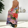 thumbnail image 6 of Sakmal Casual Backless Cami Dresses Womens Hawaiian Mumu Maxi Tropical House Dress Crew Neck Sleeveless Ladies Sundress L, 6 of 6