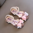 thumbnail image 4 of KaLI_store Toddler Sandals Girl Toddler Girls Jelly Sandals Summer Outdoor Closed Toe Soft Rubber Sole Beach Water Shoes Mary Jane Dress Princess Flat,Red, 4 of 5