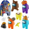 thumbnail image 1 of Among Us Crewmate Figures, paquete de 5 juguetes con 3 sombreros adicionales para niños, 1 of 8