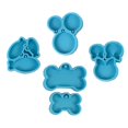 thumbnail image 4 of Abbracc 5 Pieces Pet Tag Silicone Mold Cat Dog Pet Keychain Resin Casting Mold with Hole, 4 of 9