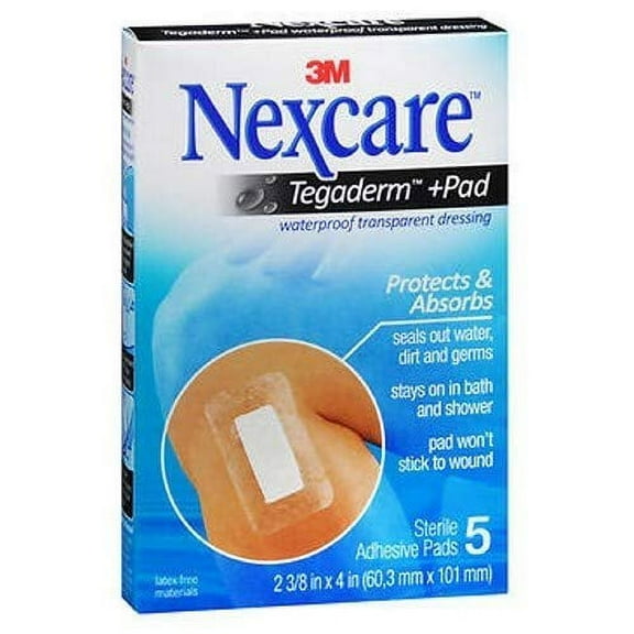 Nexcare Absolute Waterproof Premium Adhesive Sterile Pads, 5ct, 2-Pack