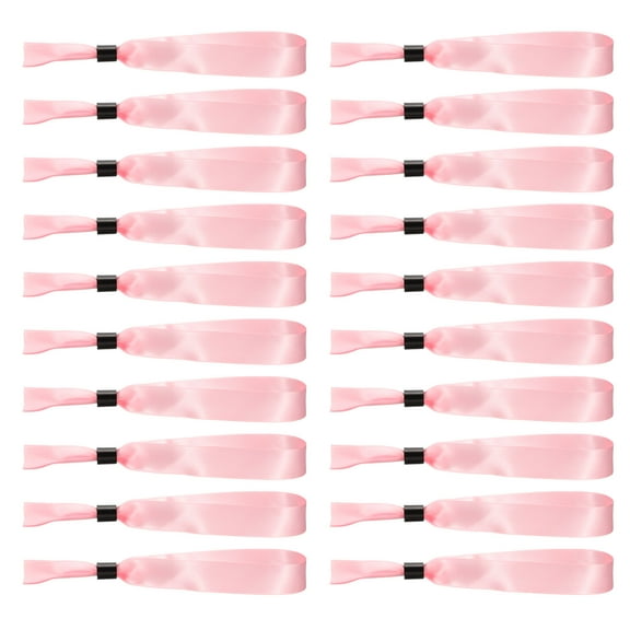 Uxcell 20Pcs Cloth Wristbands for Events, Disposable Event Wrist Band Bracelet Identification Tickets for Events Party Concert Bar Entrance Admission(Pink)