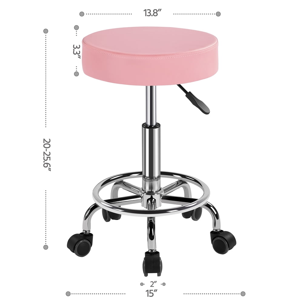 Renwick Stools with Adjustable Height & Swivel, 264.5 lb. Capacity, Pink