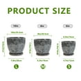 thumbnail image 4 of 6+8+10 inch Gray Ceramic Modern Flower Pot - Indoor Outdoor Use for Mixed Succulents, Herbs, Flowers, Home Garden Room Decor,Set of 3,Ordivic, 4 of 8