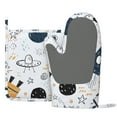 thumbnail image 3 of Kll Cartoon Planets Oven Gloves And Pot Holders Grill Gloves - Oven Gloves And Pot Holders, Non-Slip Cooking Gloves With Recycled Pads, 3 of 9