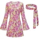 thumbnail image 1 of Disfraz De Cosplay De discoteca Hippie para mujer, vestido De falda, disfraz De Halloween, ropa De Fiesta De carnaval, 60s, 70s, 1 of 1