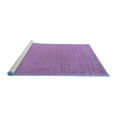 thumbnail image 2 of Ahgly Company Machine Washable Indoor Square Abstract Blue Contemporary Area Rugs, 7' Square, 2 of 4