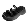 thumbnail image 2 of Women's Platform Slide Sandals Adjustable Buckle Beach Ladies Girls Open Toe 40, 2 of 8