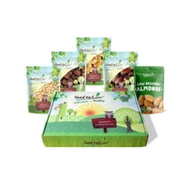 Organic Dried Nuts & Fruits in a Gift Box — A Variety Pack of Almonds, Cashews, Apricots, Dates, and Figs – by Food to Live