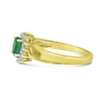 thumbnail image 4 of 10k Yellow Gold Oval Emerald And Diamond Ring, 4 of 6