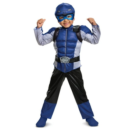 Power Rangers Beast Morpher Toddler Classic Blue Ranger Muscle Halloween