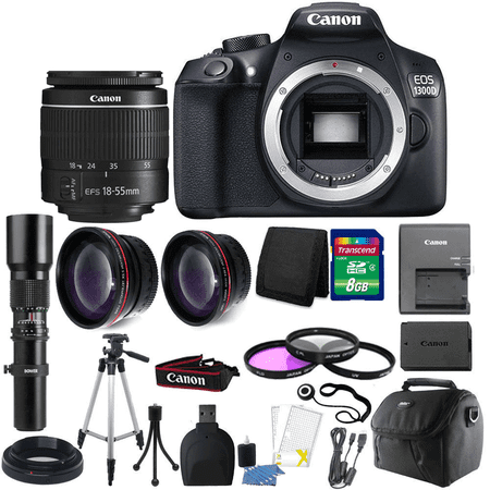 Canon EOS Rebel 1300D/T6 18MP DSLR Camera + 18-55mm Lens + Accessory Kit