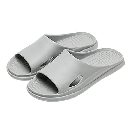 

ZMHEGW Men And Women Slippers Bathroom Home Slippers Summer Beach Solid Color Flat Bottom Home Sandals