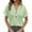 Light Green, variant on MIXUE Womens Summer Tops Summer Solid Color V Neck Button Down Short Sleeve Stylish Jacquard Loose Fit Casual Fashion Pullover Tee Shirts Activewear,Blue,S