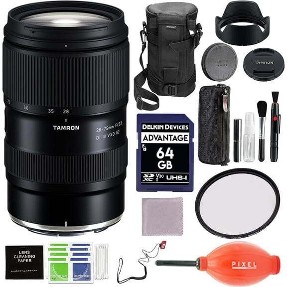 Tamron 28-75mm f/2.8 Di III VXD G2 Lens for Nikon Z-Mount Full Frame Mirrorless Cameras with Advanced Accessories & Travel Bundle | AFA063Z-700 | tamron 28-75 g2