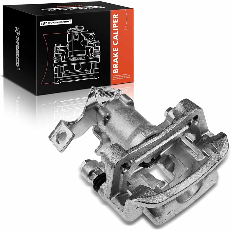 Rear Left Brake Caliper With Bracket For 2010-2013 Kia Soul (1.6L, 2.0L) - Direct Replacement