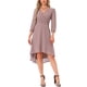 thumbnail image 1 of INSPIRAR CHIC WOMLAYOUT Vestido de gasa para mujer con mangas largas transparentes, vestido de cóctel midi, S Gris Rosa, 1 of 5
