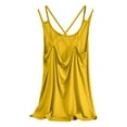 thumbnail image 3 of JDEFEG Camisole Tops for Women Simple Women's Scoop Neck Sleeveless Knit Ribbed Fitted Casual Crop Tank Top Workout Camisole Tops for Women Undershirts Yellow Size Xxl, 3 of 8