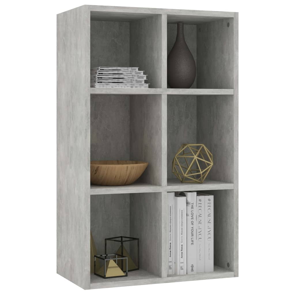Kepooman 26" Modern 3-Tier Storage Bookshelf Cupboard for Home Office, Light Grey