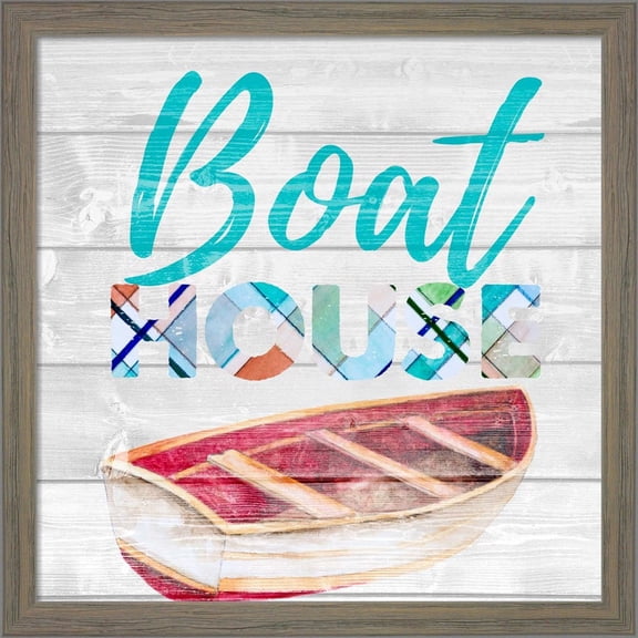 Great Art Now Boat House by Janice Gaynor, Framed Wall Art, 13W x 13H