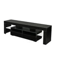thumbnail image 4 of Canddidliike Modern TV Stand, Entertainment Center with 2 Drawers & 2 open shelves, 20-color RGB LED lights, Media Console Bookshelf - Black, 4 of 8