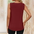 thumbnail image 4 of Hvyesh Women's Summer Pleated Tank Top Sleeveless Crewneck Business Casual Loose Tops Shirts 2025 Fashion Clothes Outfits, 4 of 7