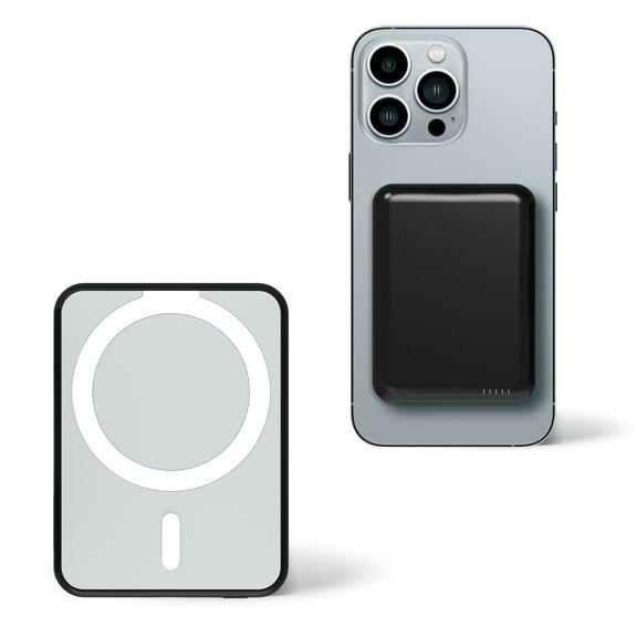 Wireless Portable Magnetic Power Bank 5000 mAh-Fast Charge Output 20W-With Battery Display-Black