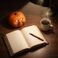 thumbnail image 6 of Funny Smiling Pumpkin Figurine Halloween Whimsical Pumpkin Decor Tabletop Ornament for Home Office and Festive Decoration, 6 of 8