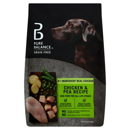 Pure Balance Chicken & Pea Recipe Dry Dog Food  Grain-Free  24 lbs
