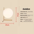thumbnail image 2 of Glass Sphere Desk Lamp With 5W Warm Light Bulb, On/off Switch E27 Light Source Bedside Table Lights For Bedroom Living Room Hotel Study Room Reading Light Gold, 2 of 5