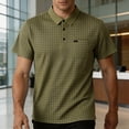 thumbnail image 5 of Oalirro Men's Short Sleeve Polo Shirt | Casual Slim Fit Tee with Collar & Chest Pocket for Daily, 5 of 9