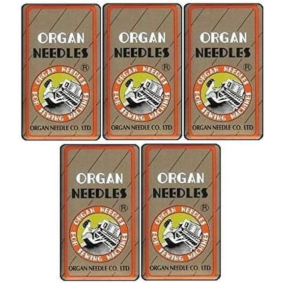 Teamwork 50 ORGAN Flat Shank 15X1 HAX1 Home Sewing Machine Needles - Size #80/12