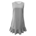 thumbnail image 4 of ZHOGXU Womens Summer Dresses Sleeveless Round Neck Striped Print A Line Elegant Relaxed Fit Dress For Casual Daily Wear,Black,Xxl, 4 of 6