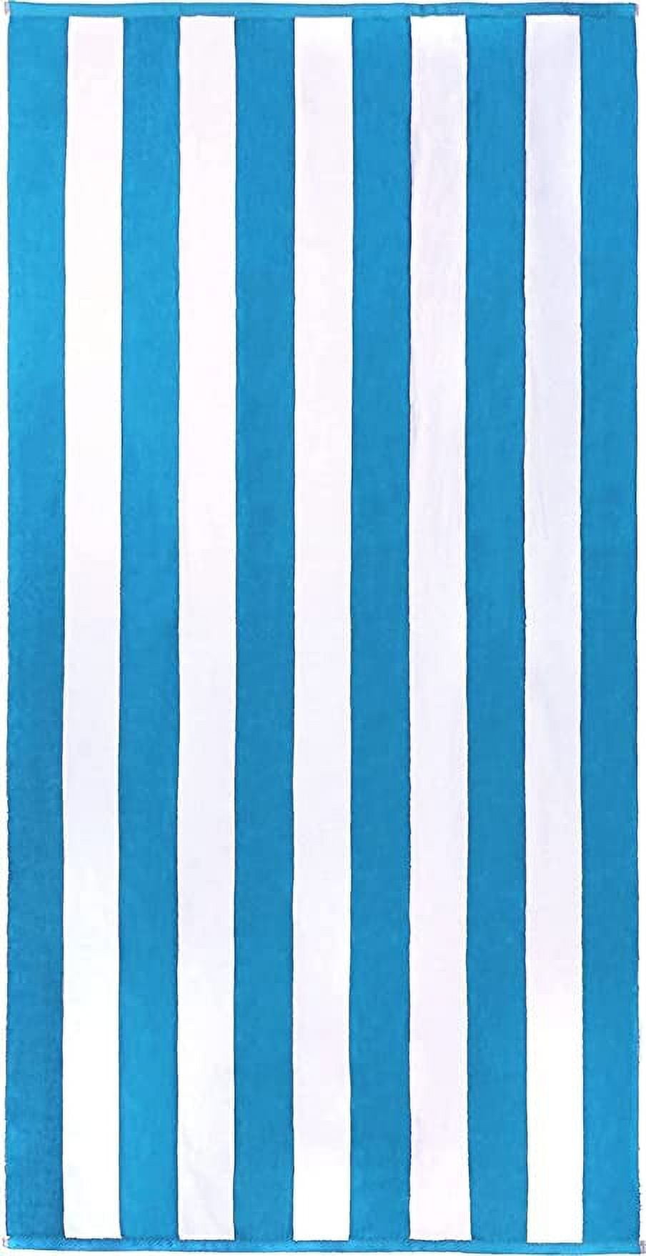 Ben Kaufman 100% Cotton Velour Towels - Large Cotton Towels - Soft &  Absorbant - Assorted Striped Colors - 30” x 60” - 4 Pack