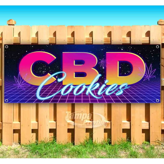CBD Cookies 13 oz Vinyl Banner With Metal Grommets