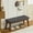 Dark Grey, variant on Faux Leather Bedroom Bench, Upholstered End of Bed Bench, Padded Vintage Dining Bench, Entryway Bench with Solid Wood Legs, Kitchen, Living Room, Hallway, Brown
