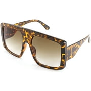 FEISEDY Trendy Baddie Oversized Sunglasses Square Hiphop Flat Top Large Shades for Women Men B2780